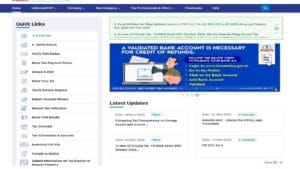 Income Tax website par PAN aur Aadhaar link karne ka option